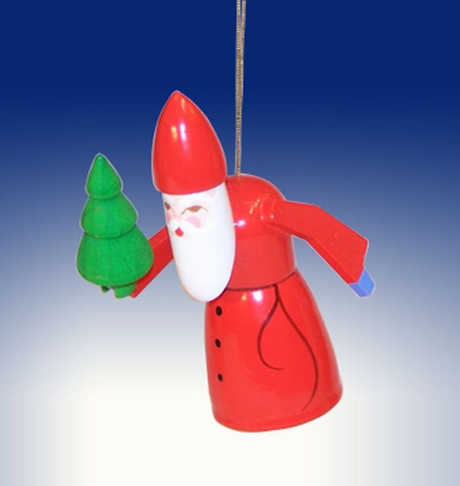 Volkskunst Zenker Christbaumschmuck Baumbehang Weihnachtsmann mit Baum BxHxT 5x6,5x5cm NEU von Volkskunst Zenker