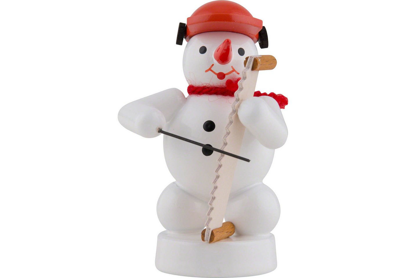 Volkskunst Zenker Dekofigur Schneemann Musikant mit singender Säge (8cm) von Zenker Volkskunst von Volkskunst Zenker