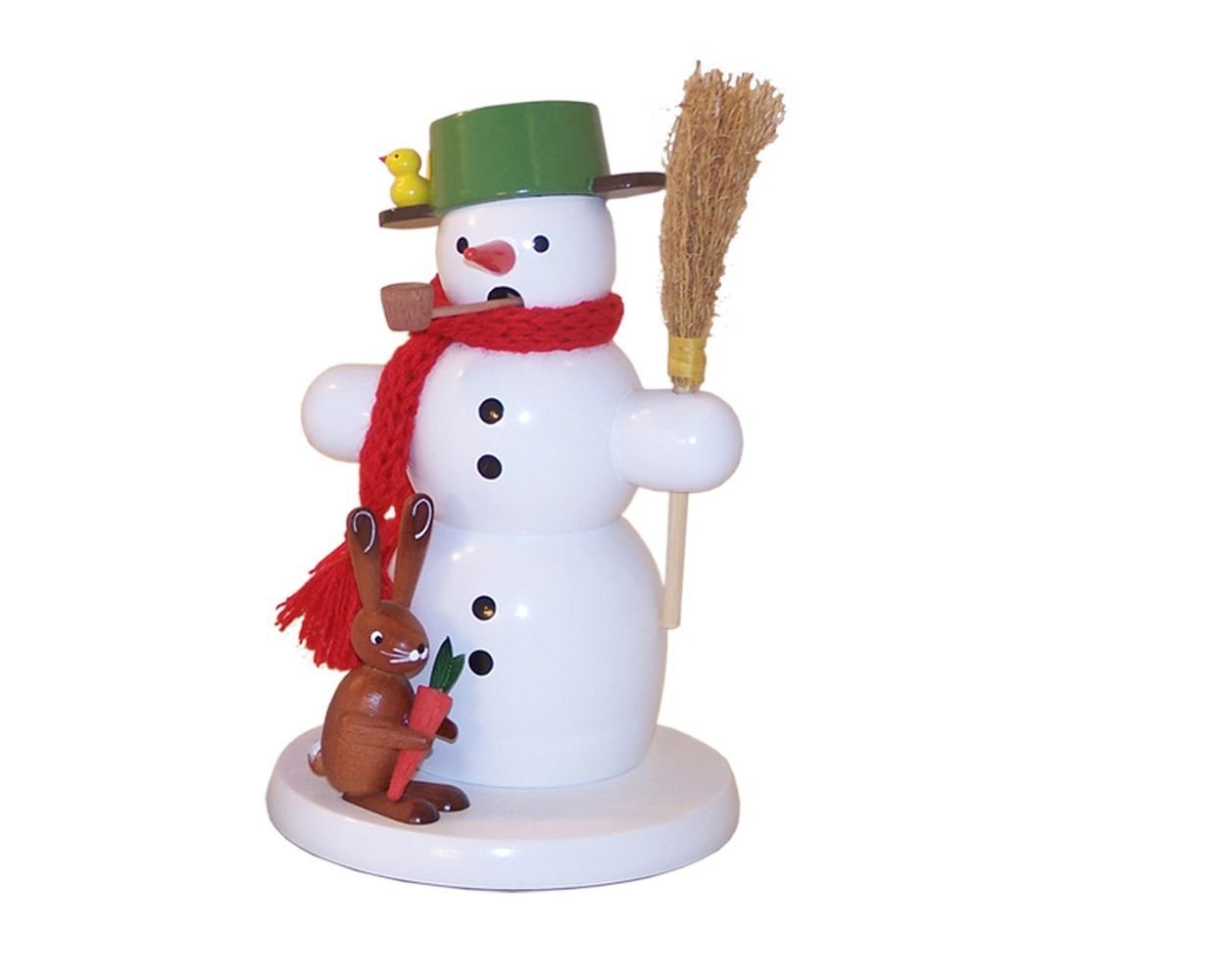 Volkskunst Zenker Räuchermännchen Räuchermann Schneemann mit Kochtopf BxHxt 10,5x15x10,5cm NEU von Volkskunst Zenker