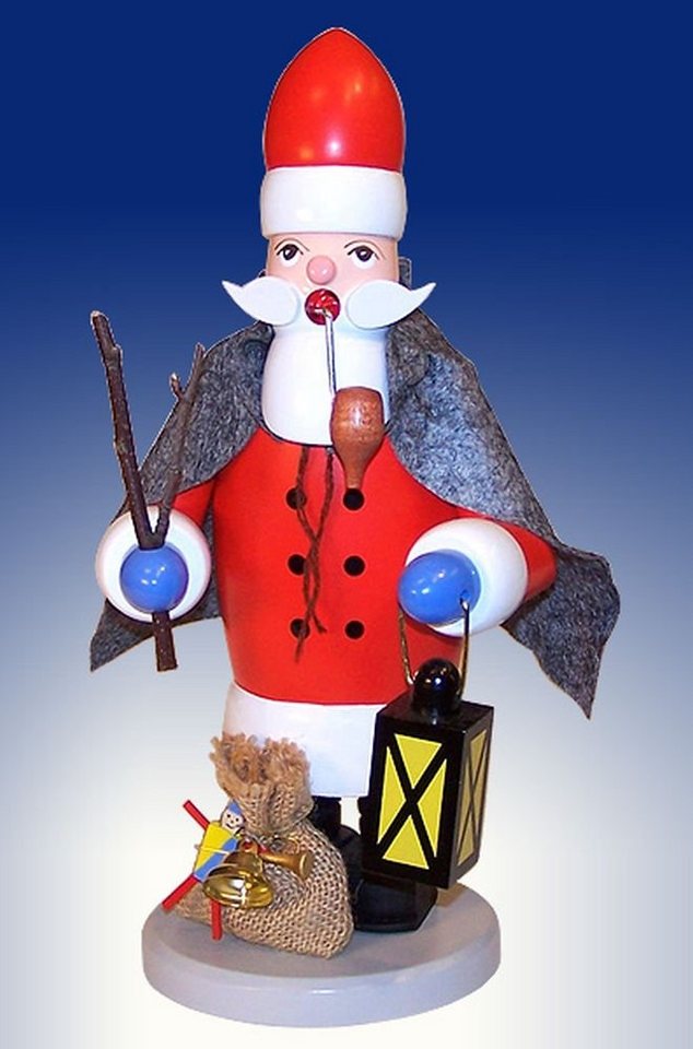 Volkskunst Zenker Räuchermännchen Räuchermann Weihnachtsmann mit Laterne Höhe 28cm NEU von Volkskunst Zenker