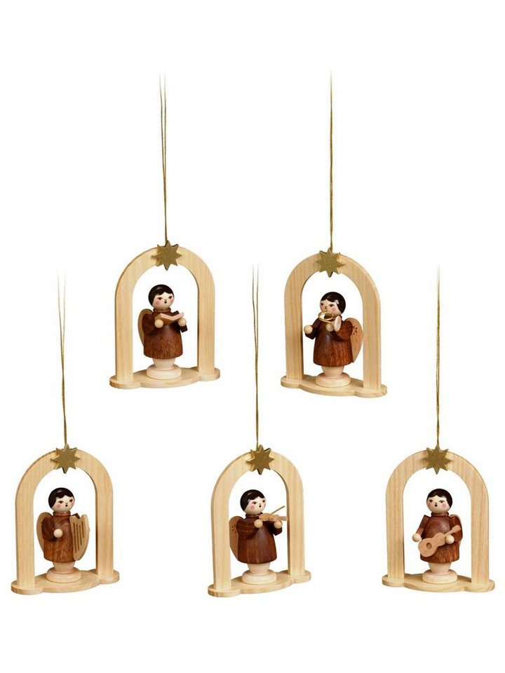 Volkskunstwerkstatt Unger Christbaumschmuck Baumbehang Engel, 5er Set von Volkskunstwerkstatt Unger