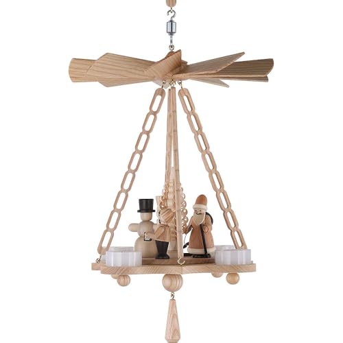 Volkskunstwerkstatt Unger Deckenpyramide - Hängepyramide mit Weihnachtsmotiv - Original Erzgebirge® #0770 von Volkskunstwerkstatt Unger