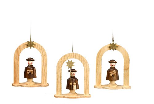 Volkskunstwerkstatt Unger Erzgebirgischer Baumbehang Kurrendebogen 3er Set - Original Erzgebirge® #0414 von Volkskunstwerkstatt Unger