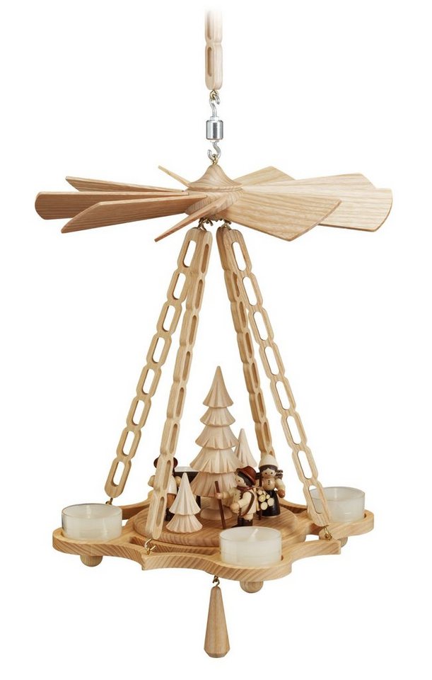 Volkskunstwerkstatt Unger Weihnachtspyramide Deckenpyramide 30cm, Waldleute Volkskunstwerkstatt Unger Weihnachtspyramide Deckenpyramide 30cm, Waldleute von Volkskunstwerkstatt Unger