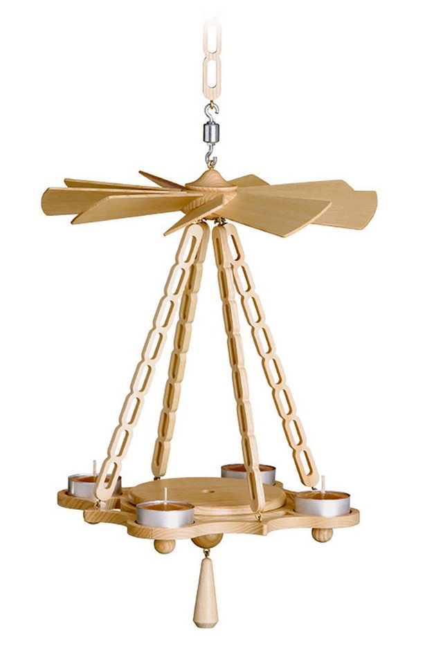 Volkskunstwerkstatt Unger Weihnachtspyramide Deckenpyramide 30cm, unbestückt Volkskunstwerkstatt Unger Weihnachtspyramide Deckenpyramide 30cm, unbestückt von Volkskunstwerkstatt Unger