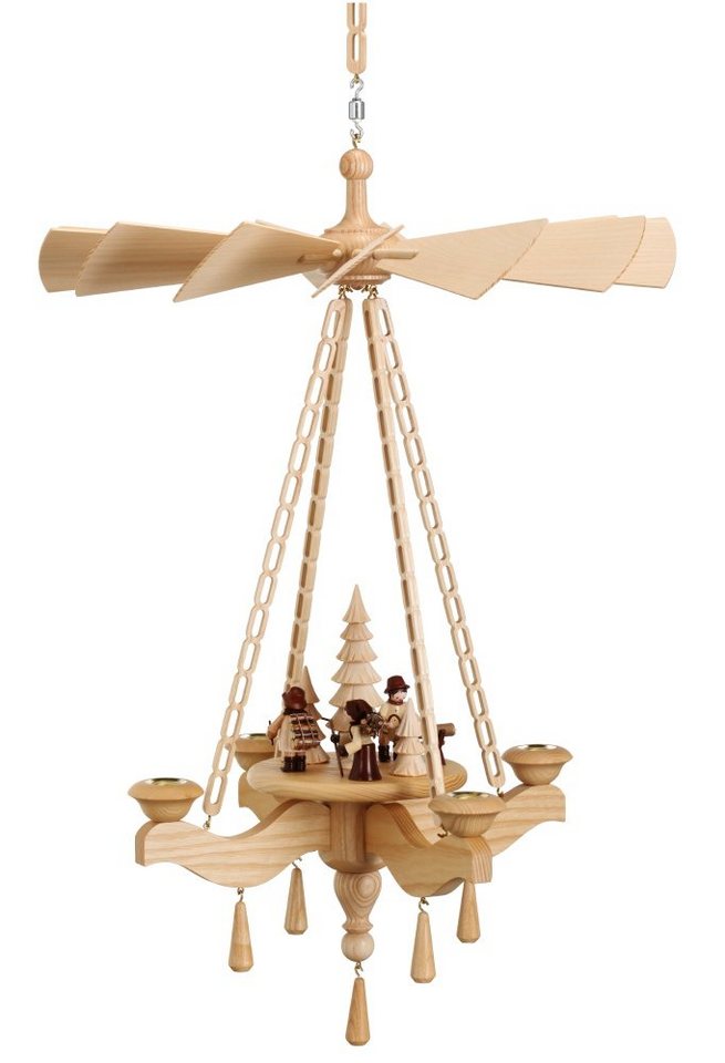 Volkskunstwerkstatt Unger Weihnachtspyramide Deckenpyramide 65cm, Waldleute von Volkskunstwerkstatt Unger