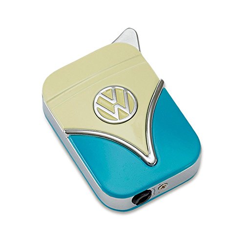 Original Volkswagen Feuerzeug im Frontschild Design - in verschiedenen Farben - Geschenkset (VW-Bulli-hellblau-gelb) von Volkswagen