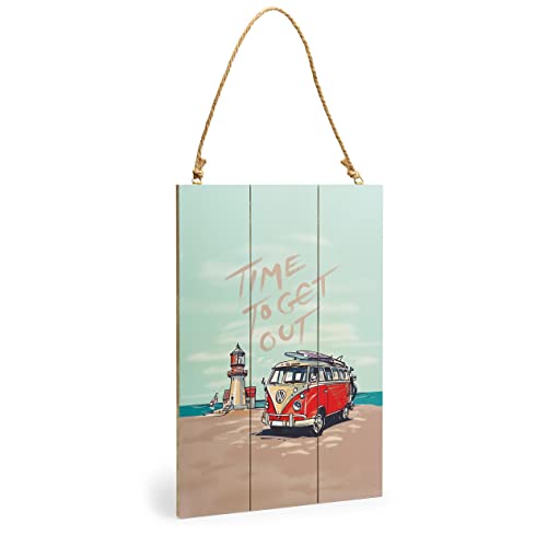 Volkswagen 1H2087002C Holzschild T1 Bulli Motiv Schild Strand Wandbild, Time to get out Volkswagen 1H2087002C Holzschild T1 Bulli Motiv Schild Strand Wandbild, Time to get out von Volkswagen