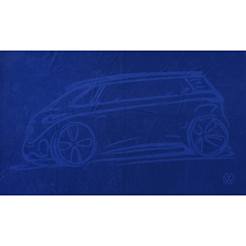 Volkswagen 1H4084500A Badetuch ID.Buzz Design ID Buzz Logo Handtuch 180x100cm Strandtuch, blau von Volkswagen