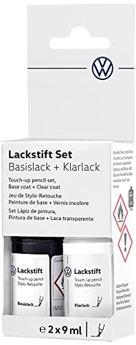 Volkswagen LST0M2S9R Lackstift-Set S9R Gletscherweiss-Metallic plus Klarlack 2x9ml von Volkswagen