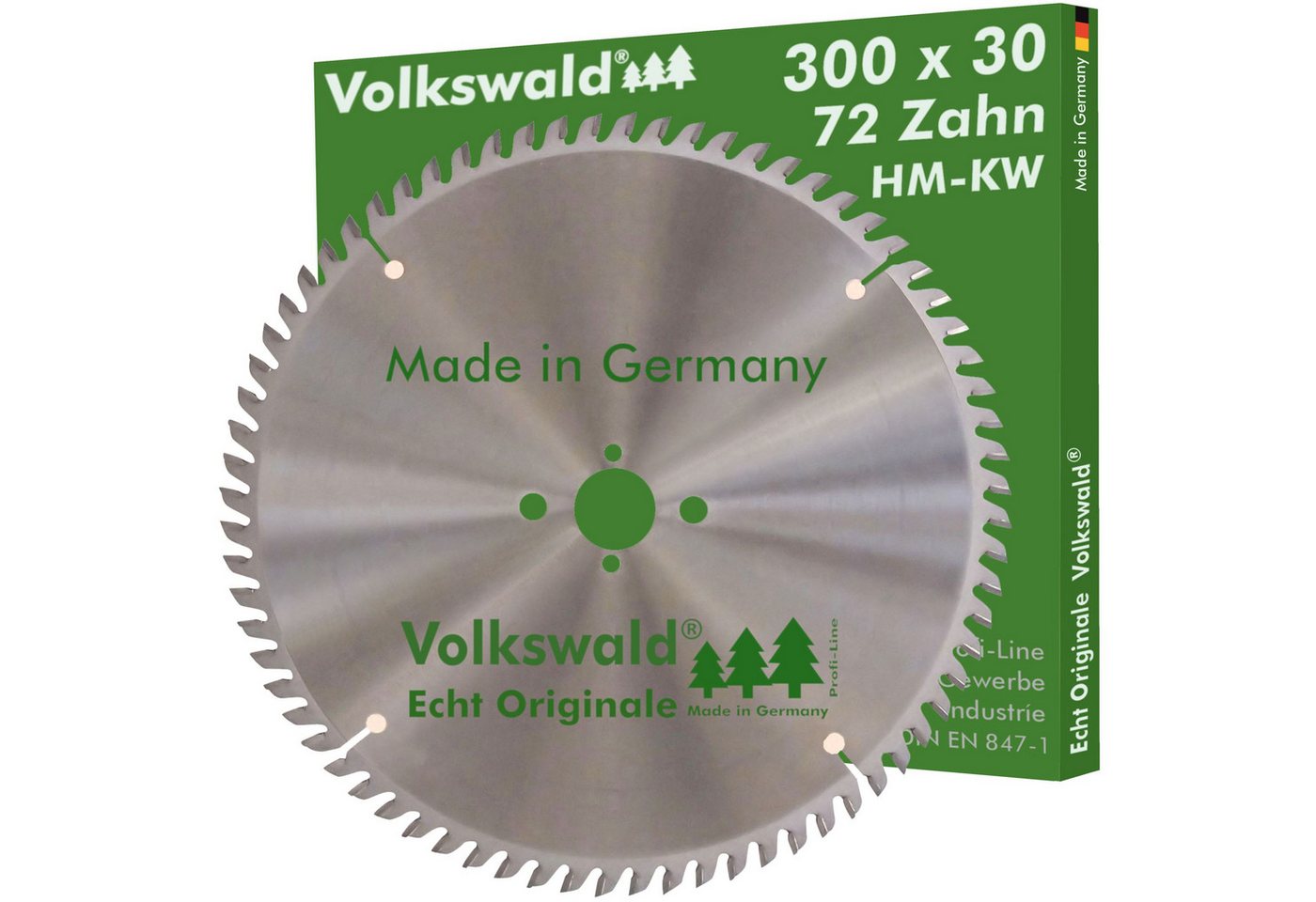 Volkswald Kreissägeblatt Volkswald ® HM-Kreissägeblatt KW 300 x 30 mm Z=72 Hartfaserplatten, Echt Originale Volkswald® Made in Germany von Volkswald
