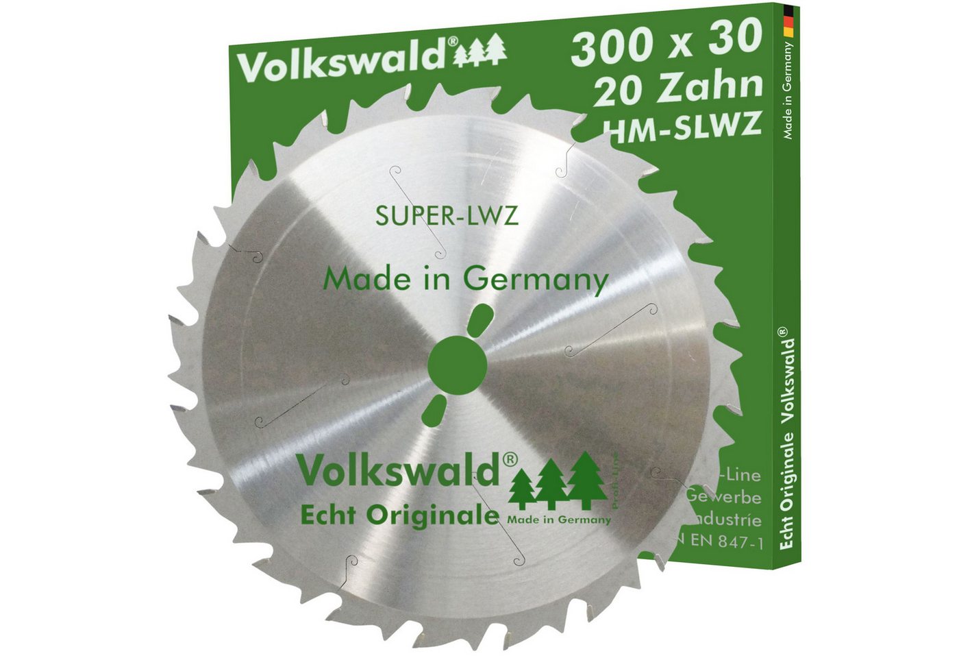 Volkswald Kreissägeblatt Volkswald ® HM-Kreissägeblatt SLWZ 300 x 30 mm Z= 20 Hartholz Leimholz, Echt Originale Volkswald® Made in Germany von Volkswald