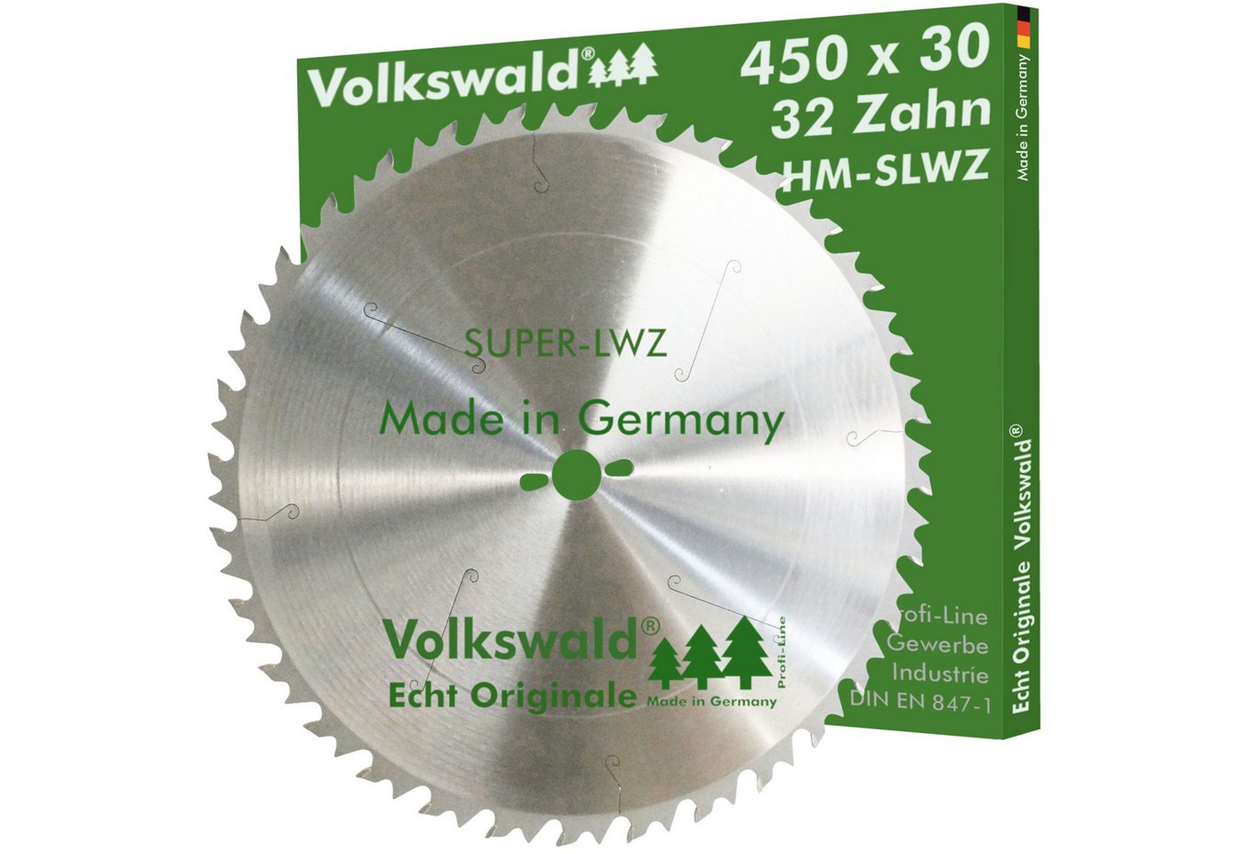 Volkswald Kreissägeblatt Volkswald ® HM-Kreissägeblatt SLWZ 450 x 30 mm Z=32 SUPER-LWZ Hartholz, Echt Originale Volkswald® Made in Germany von Volkswald