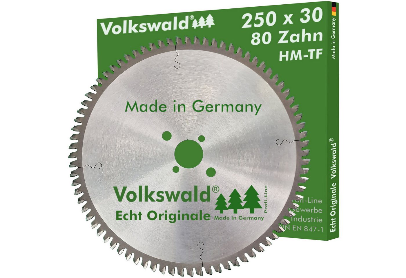 Volkswald Kreissägeblatt Volkswald ® HM-Kreissägeblatt TF 250x30mm Z= 80 Hart- und Weichholz, Echt Originale Volkswald® Made in Germany von Volkswald