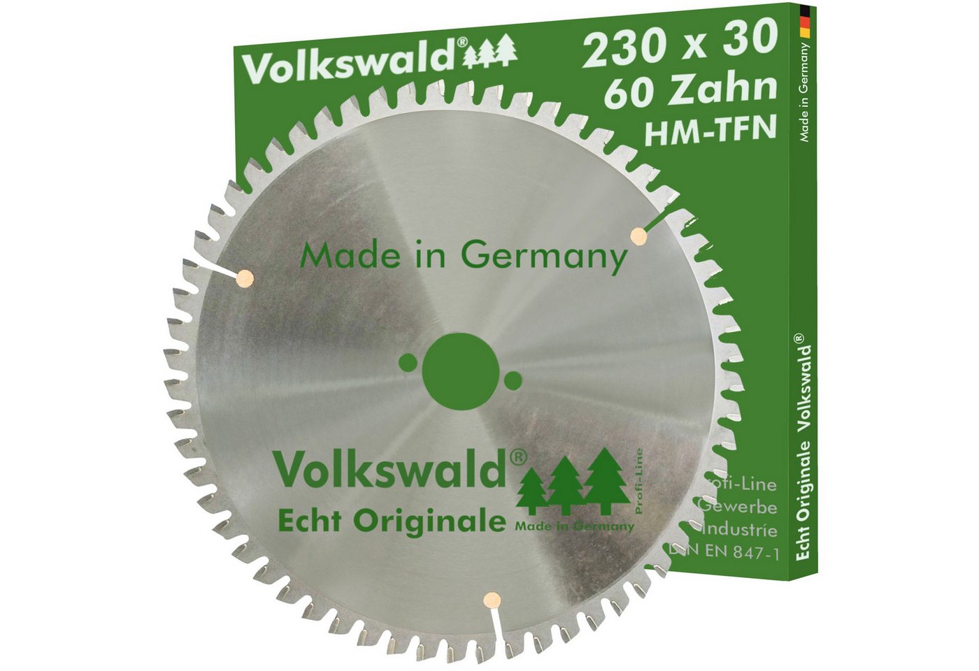 Volkswald Kreissägeblatt Volkswald ® HM-Kreissägeblatt TFN 230 x 30 mm Z= 60 Hart- Weichholz, Echt Originale Volkswald® Made in Germany von Volkswald