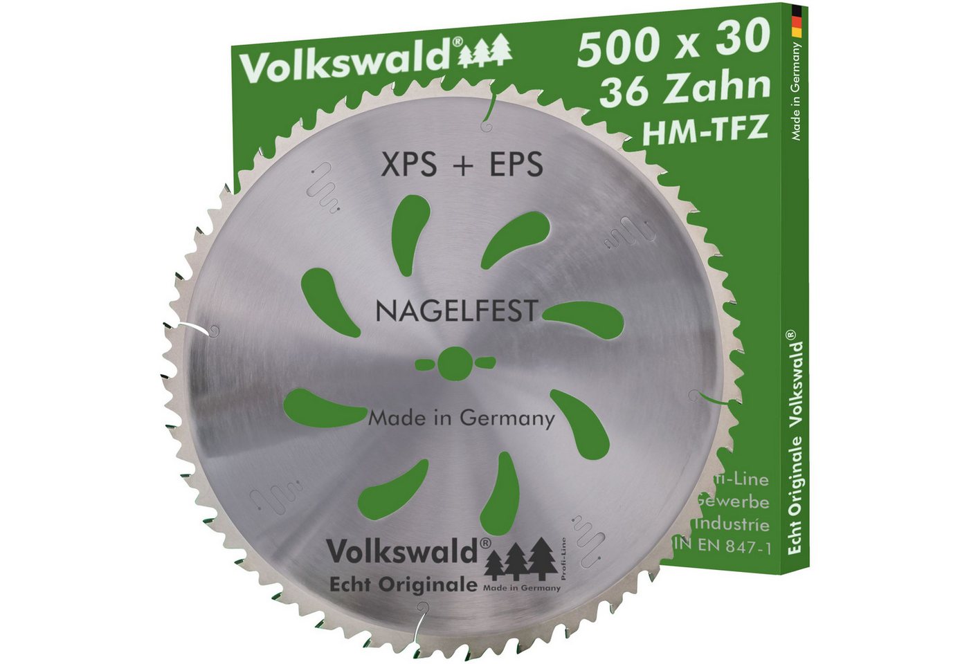 Volkswald Kreissägeblatt Volkswald ® HM-Kreissägeblatt TFZ 500 x 30 mm Z=36 Hartmetall XPS EPS, Echt Originale Volkswald® Made in Germany von Volkswald