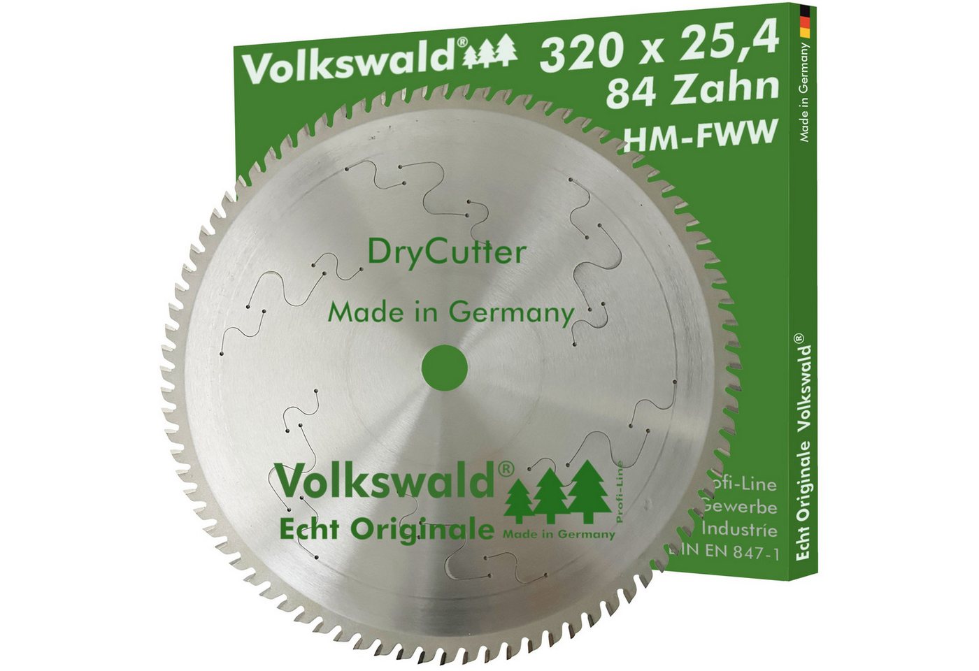 Volkswald Kreissägeblatt Volkswald ® HM-Sägeblatt DryCutter FWW 320x25,4 mm Z= 84 Kreissägeblat, Echt Originale Volkswald® Made in Germany von Volkswald