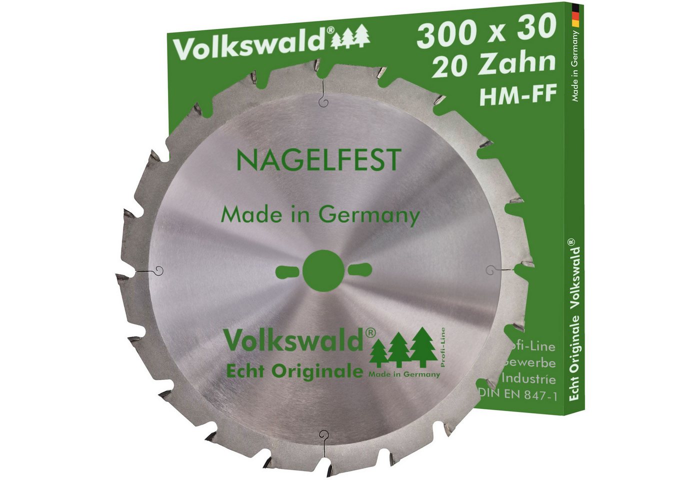 Volkswald Kreissägeblatt Volkswald ® HM-Sägeblatt FF 300 x 30 mm Z= 20 Nagelfest Kreissägeblatt, Echt Originale Volkswald® Made in Germany von Volkswald