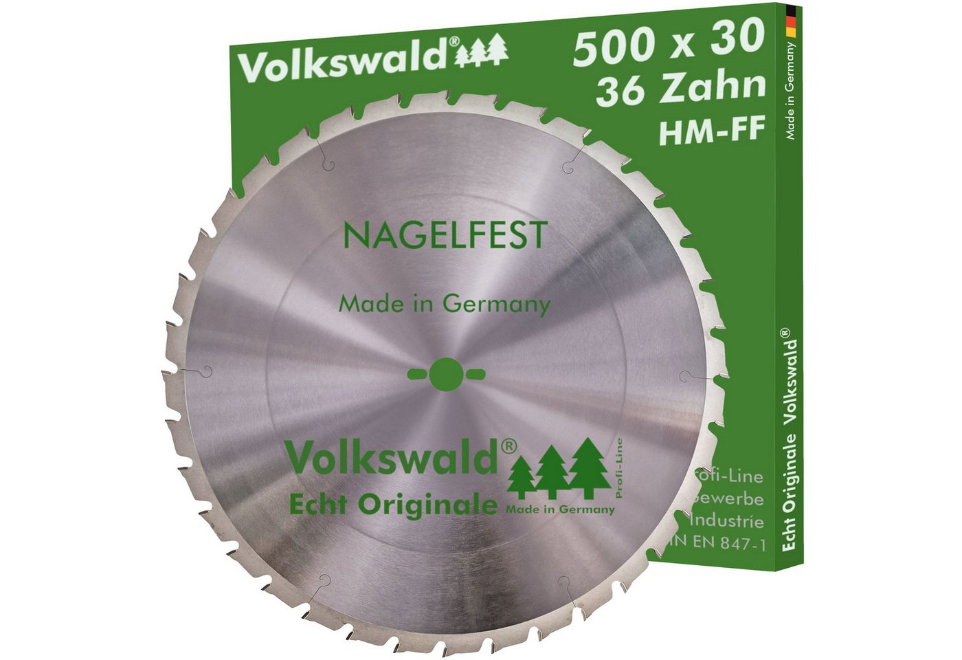 Volkswald Kreissägeblatt Volkswald ® HM-Sägeblatt FF 500 x 30 mm Z= 36 Nagelfest Kreissägeblatt, Echt Originale Volkswald® Made in Germany von Volkswald