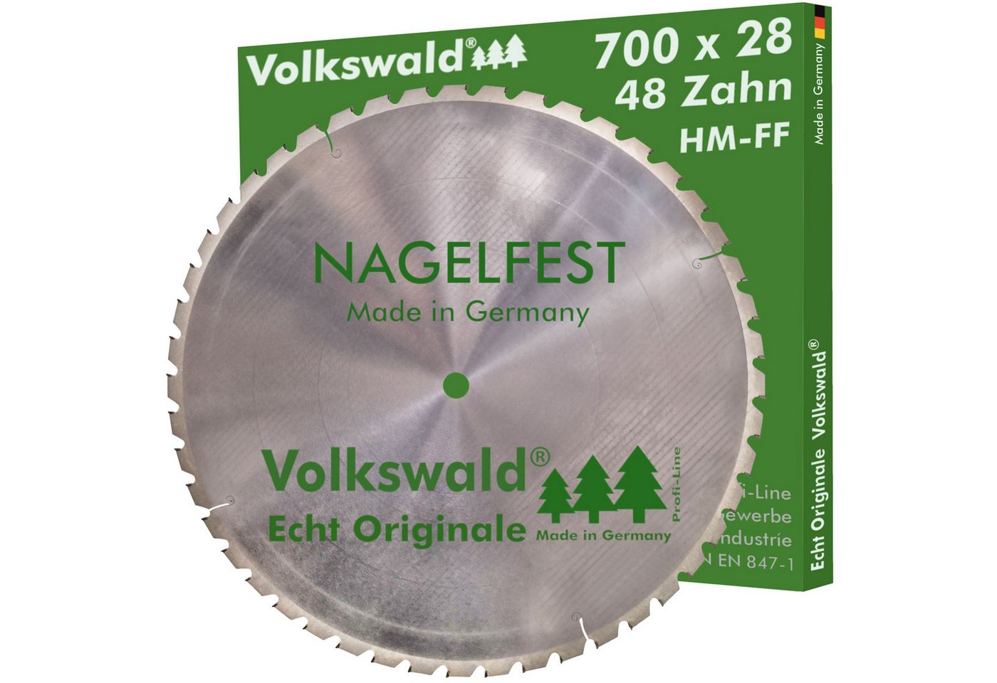 Volkswald Kreissägeblatt Volkswald ® HM-Sägeblatt FF 700 x 28 mm Z= 48 Nagelfest Kreissägeblatt, Echt Originale Volkswald® Made in Germany von Volkswald