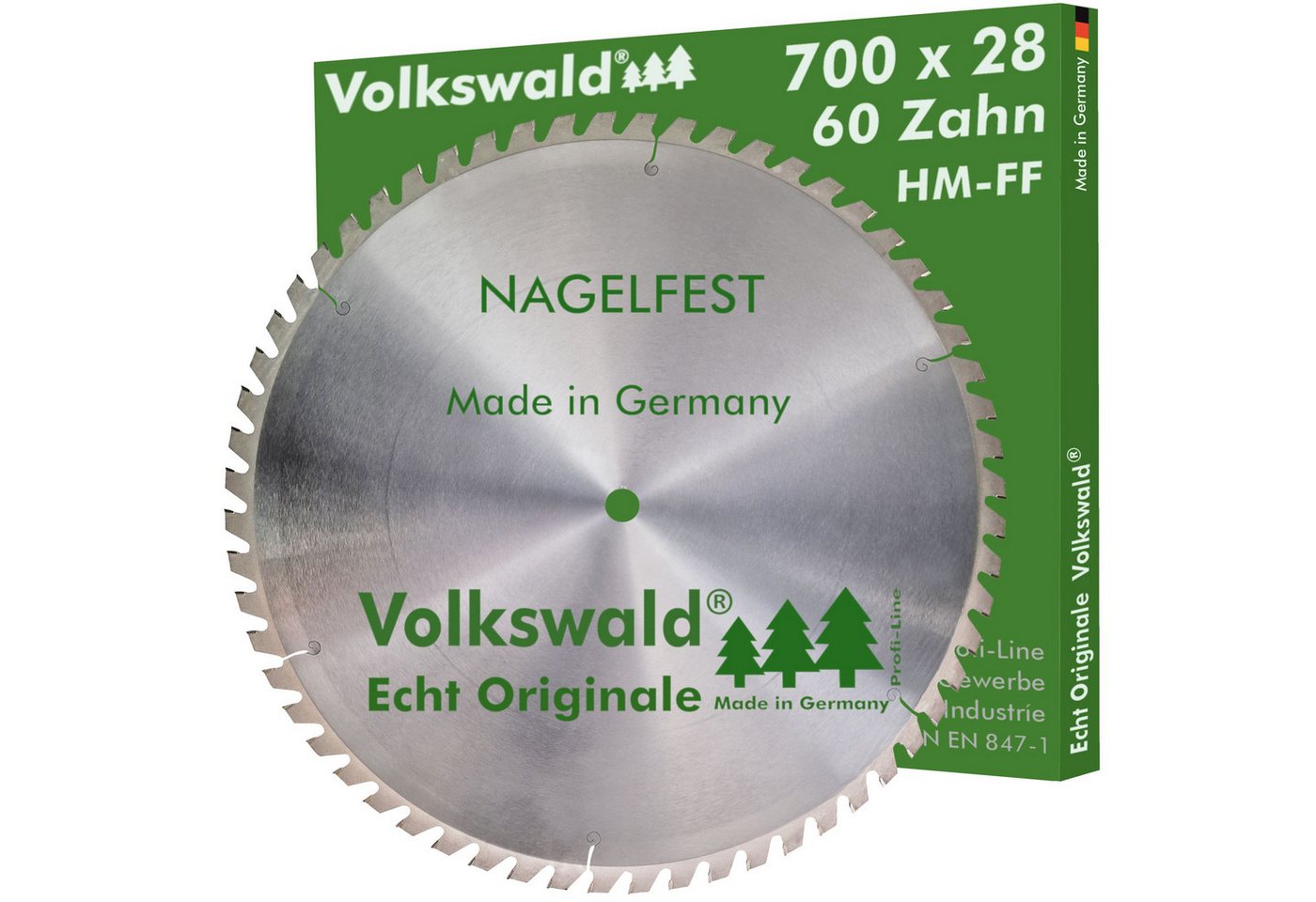 Volkswald Kreissägeblatt Volkswald ® HM-Sägeblatt FF 700 x 28 mm Z= 60 Nagelfest Kreissägeblatt, Echt Originale Volkswald® Made in Germany von Volkswald