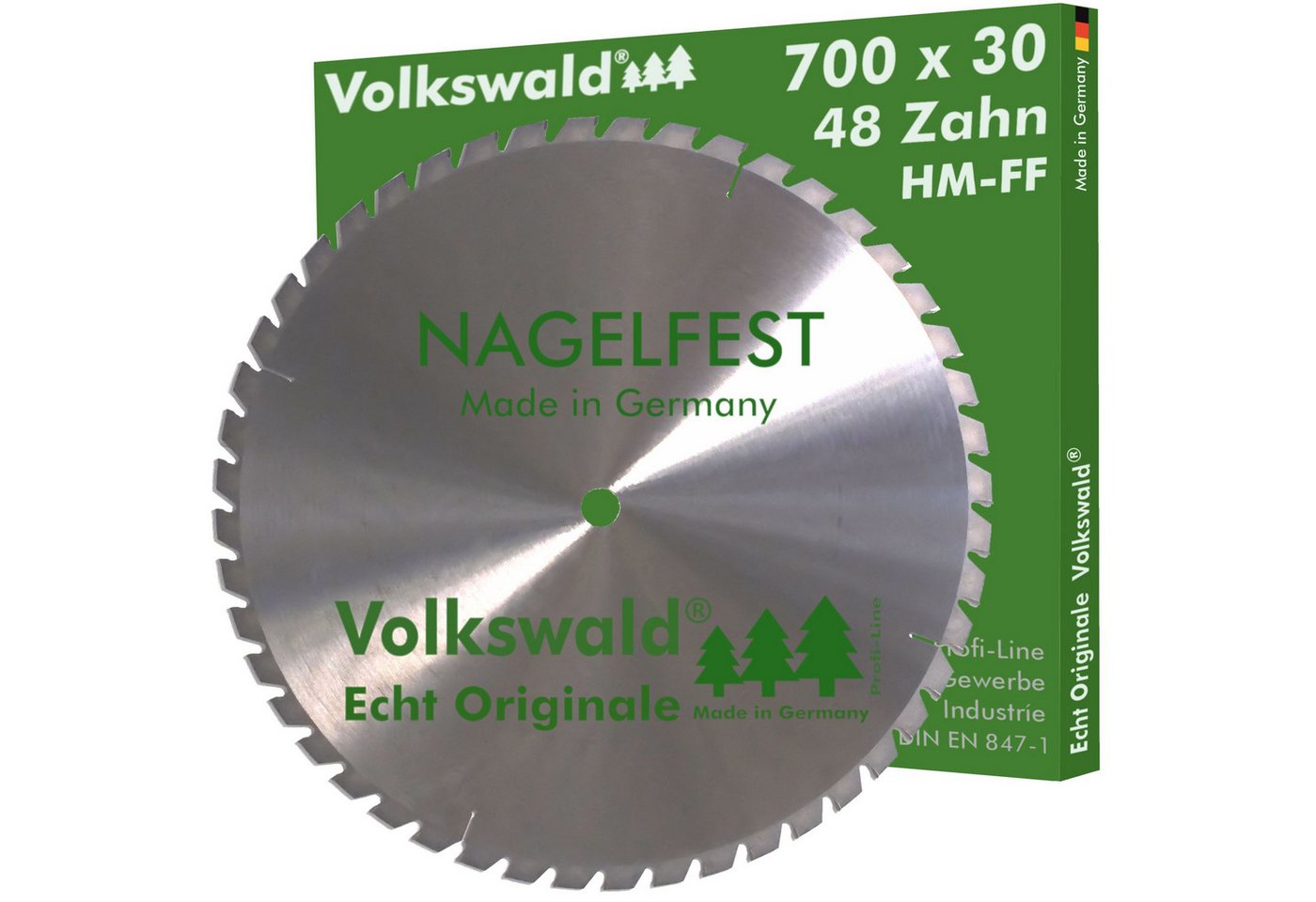 Volkswald Kreissägeblatt Volkswald ® HM-Sägeblatt FF 700 x 30 mm Z=48 Nagelfest Kreissägeblatt, Echt Originale Volkswald® Made in Germany von Volkswald
