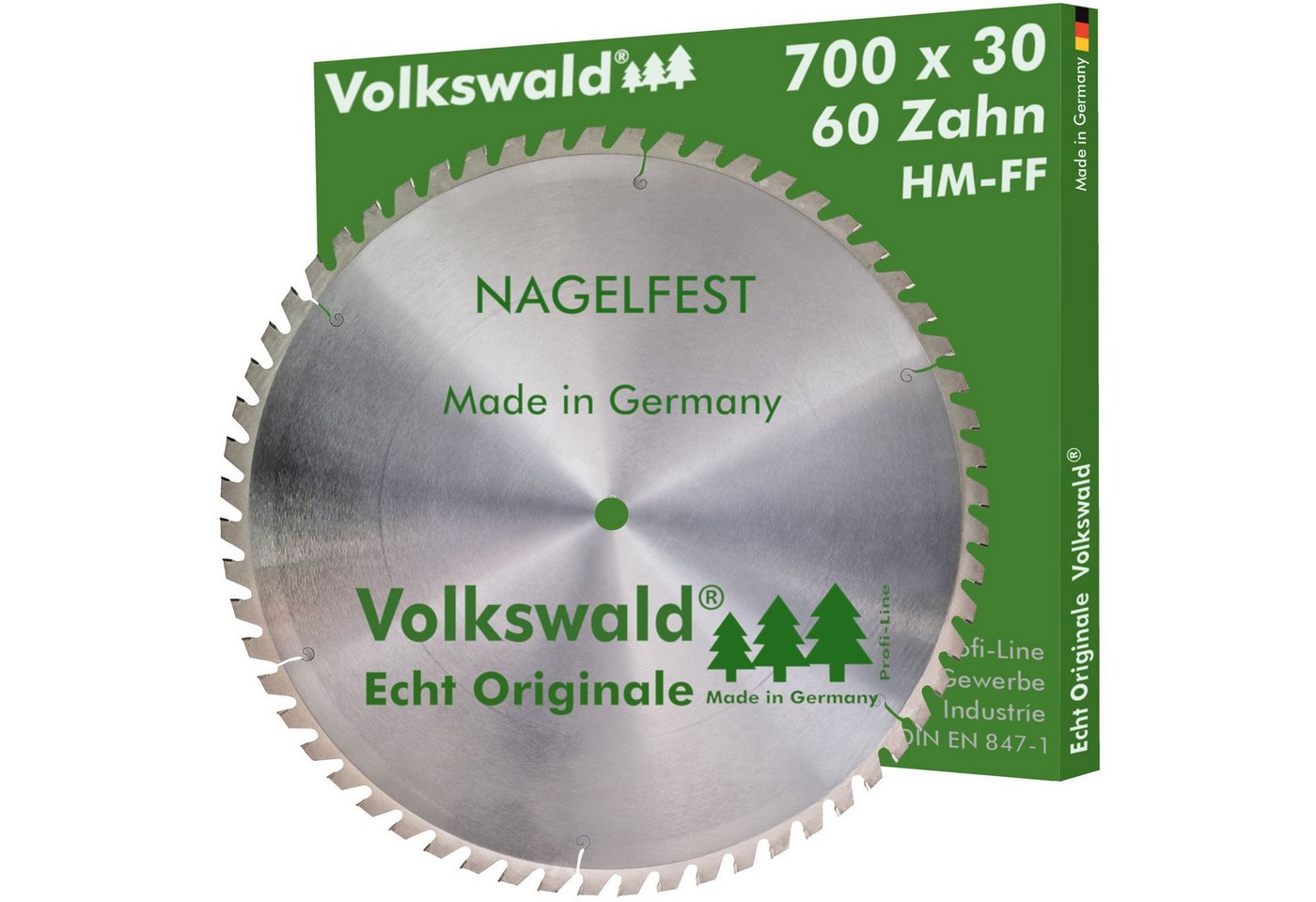 Volkswald Kreissägeblatt Volkswald ® HM-Sägeblatt FF 700 x 30 mm Z= 60 Kreissägeblatt nagelfest, Echt Originale Volkswald® Made in Germany von Volkswald