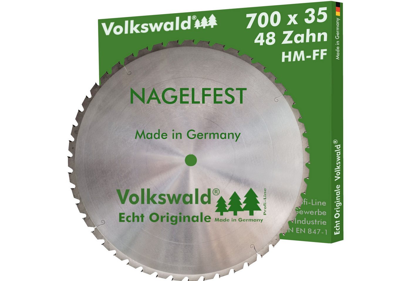 Volkswald Kreissägeblatt Volkswald ® HM-Sägeblatt FF 700 x 35 mm Z= 48 Nagelfest Kreissägeblatt, Echt Originale Volkswald® Made in Germany von Volkswald