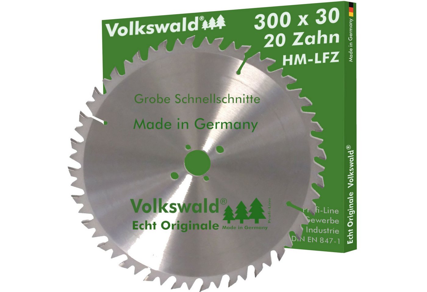 Volkswald Kreissägeblatt Volkswald ® HM-Sägeblatt LFZ 300 x 30 mm Z= 20 Hartholz Kreissägeblatt, Echt Originale Volkswald® Made in Germany von Volkswald