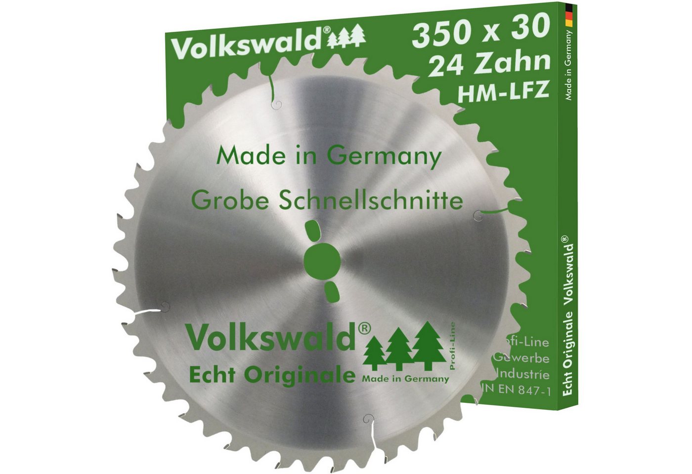Volkswald Kreissägeblatt Volkswald ® HM-Sägeblatt LFZ 350 x 30 mm Z= 24 Kreissägeblatt Hartholz, Echt Originale Volkswald® Made in Germany von Volkswald