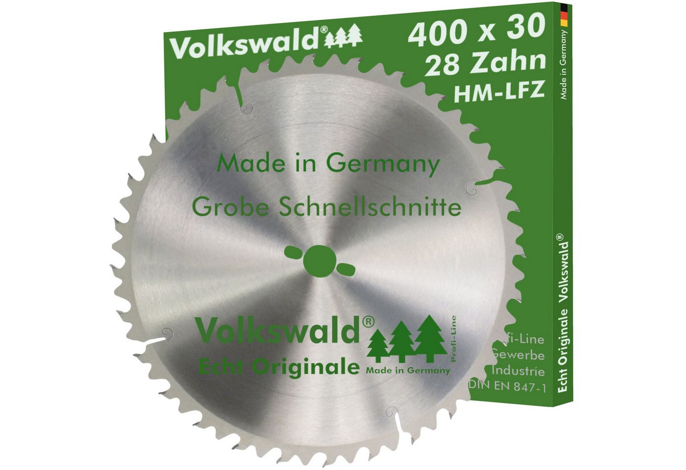 Volkswald Kreissägeblatt Volkswald ® HM-Sägeblatt LFZ 400 x 30 mm Z= 28 Kreissägeblatt Hartholz, Echt Originale Volkswald® Made in Germany von Volkswald