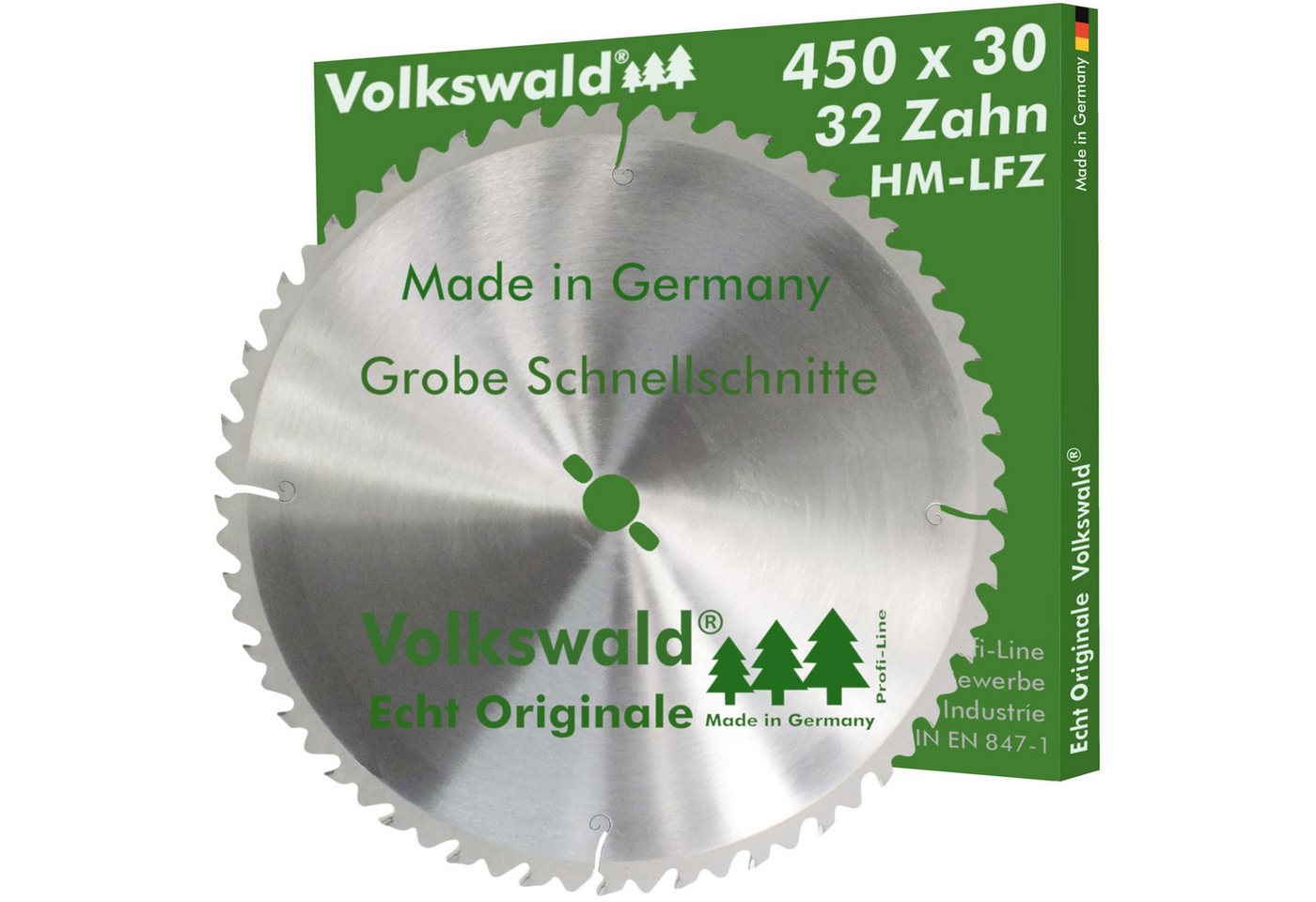 Volkswald Kreissägeblatt Volkswald ® HM-Sägeblatt LFZ 450 x 30 mm Z= 32 Kreissägeblatt Hartholz, Echt Originale Volkswald® Made in Germany von Volkswald