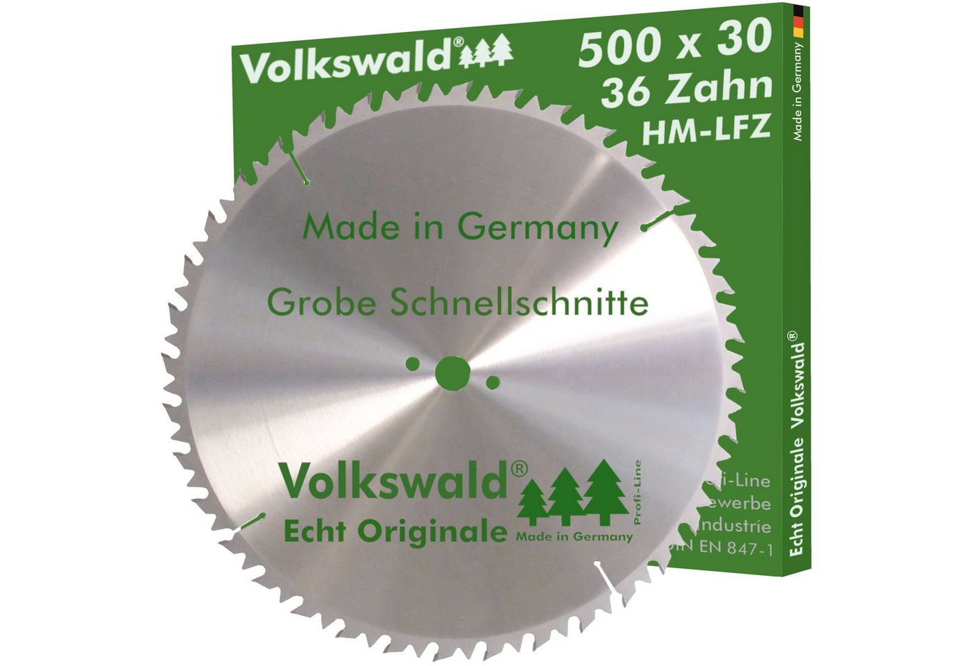Volkswald Kreissägeblatt Volkswald ® HM-Sägeblatt LFZ 500 x 30 mm Z= 36 Kreissägeblatt Hartholz, Echt Originale Volkswald® Made in Germany von Volkswald