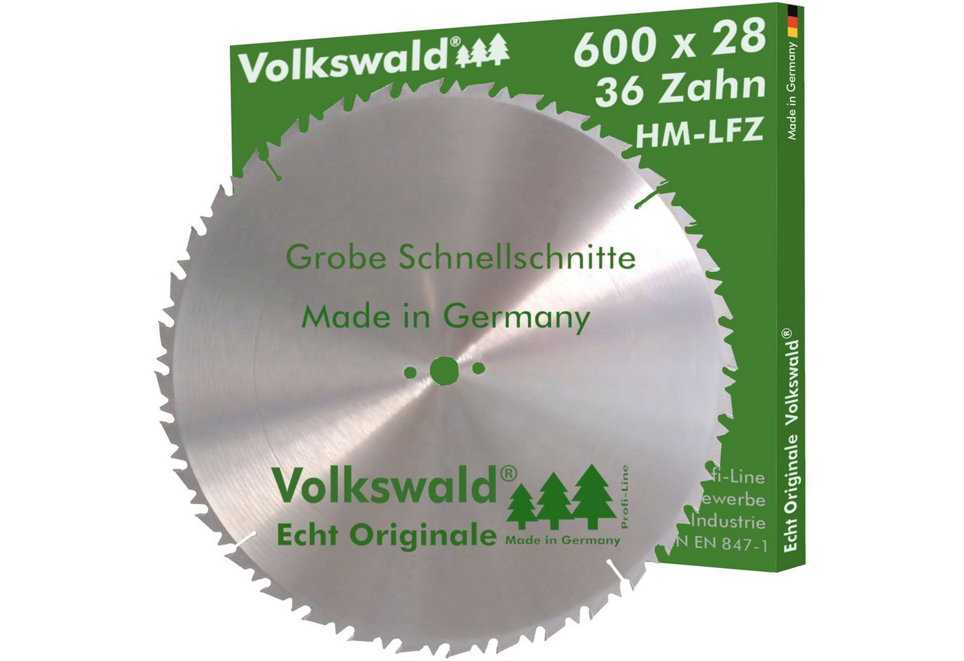 Volkswald Kreissägeblatt Volkswald ® HM-Sägeblatt LFZ 600 x 28 mm Z= 36 Kreissägeblatt Hartholz, Echt Originale Volkswald® Made in Germany von Volkswald