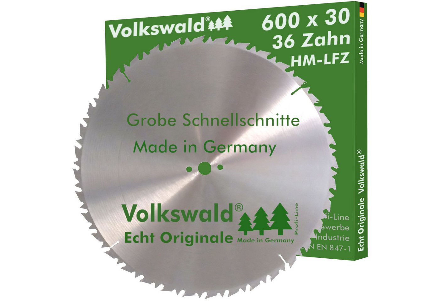 Volkswald Kreissägeblatt Volkswald ® HM-Sägeblatt LFZ 600 x 30 mm Z= 36 Kreissägeblatt Hartholz, Echt Originale Volkswald® Made in Germany von Volkswald