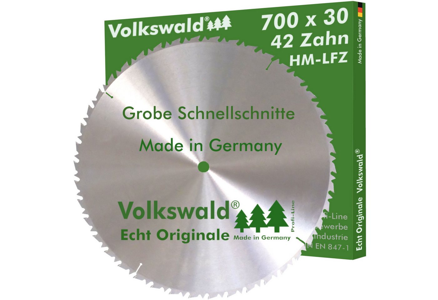 Volkswald Kreissägeblatt Volkswald ® HM-Sägeblatt LFZ 700 x 30 mm Z= 42 Kreissägeblatt Hartholz, Echt Originale Volkswald® Made in Germany von Volkswald