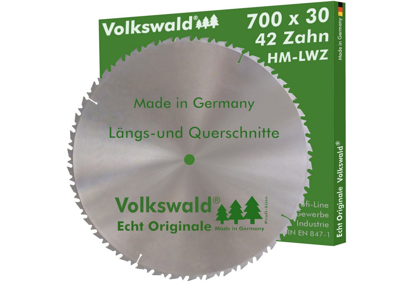 Volkswald Kreissägeblatt Volkswald ® HM-Sägeblatt LWZ 700 x 30 mm Z= 42 Kreissägeblatt Hartholz, Echt Originale Volkswald® Made in Germany von Volkswald