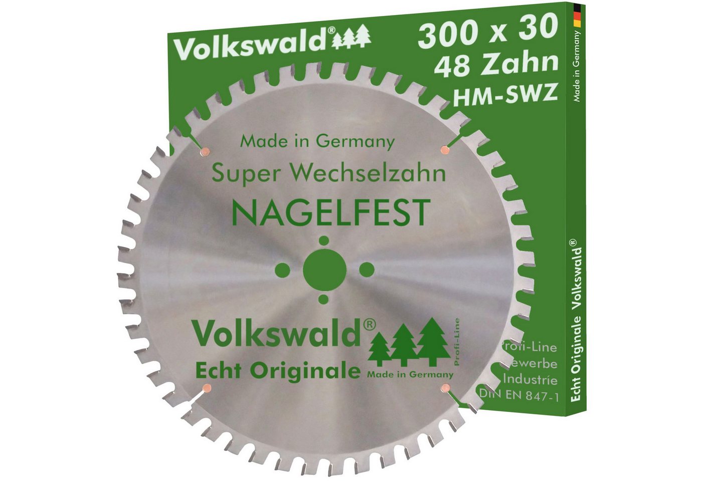 Volkswald Kreissägeblatt Volkswald ® HM-Sägeblatt SWZ 300 x 30 mm Z= 48 Kreissägeblatt Bauholz, Echt Originale Volkswald® Made in Germany von Volkswald