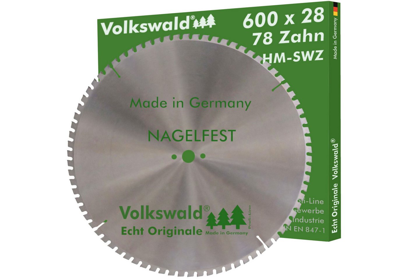 Volkswald Kreissägeblatt Volkswald ® HM-Sägeblatt SWZ 600 x 28 mm Z=78 nagelfest Kreissägeblatt, Echt Originale Volkswald® Made in Germany von Volkswald