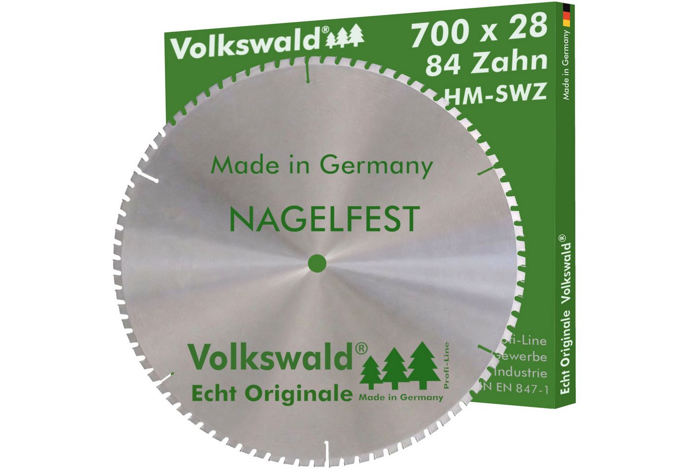 Volkswald Kreissägeblatt Volkswald ® HM-Sägeblatt SWZ 700 x 28 mm Z= 84 Kreissägeblatt nagelfes, Echt Originale Volkswald® Made in Germany von Volkswald