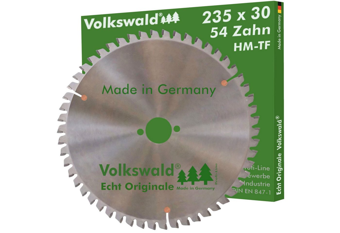 Volkswald Kreissägeblatt Volkswald ® HM-Sägeblatt TF 235 x 30 mm Z=54 Aluminium Kreissägeblatt, Echt Originale Volkswald® Made in Germany von Volkswald