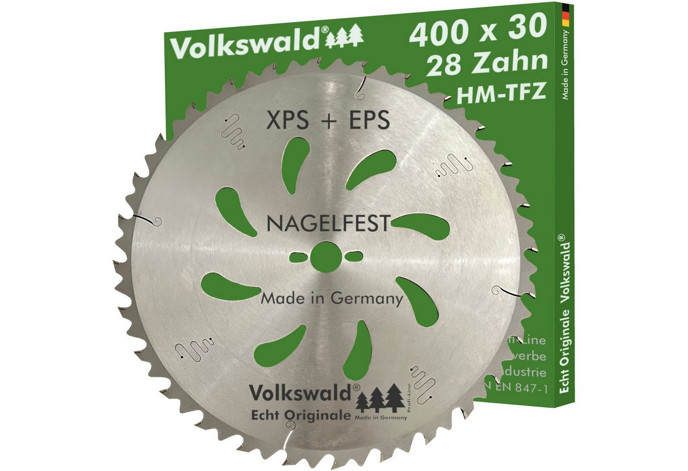 Volkswald Kreissägeblatt Volkswald ® HM-Sägeblatt TFZ 400 x 30 mm Z= 28 Kreissägeblatt EPS XPS, Echt Originale Volkswald® Made in Germany von Volkswald