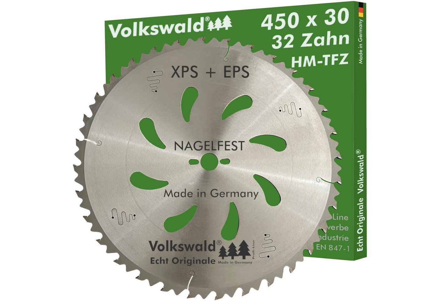 Volkswald Kreissägeblatt Volkswald ® HM-Sägeblatt TFZ 450 x 30 mm Z= 32 Kreissägeblatt EPS XPS, Echt Originale Volkswald® Made in Germany von Volkswald