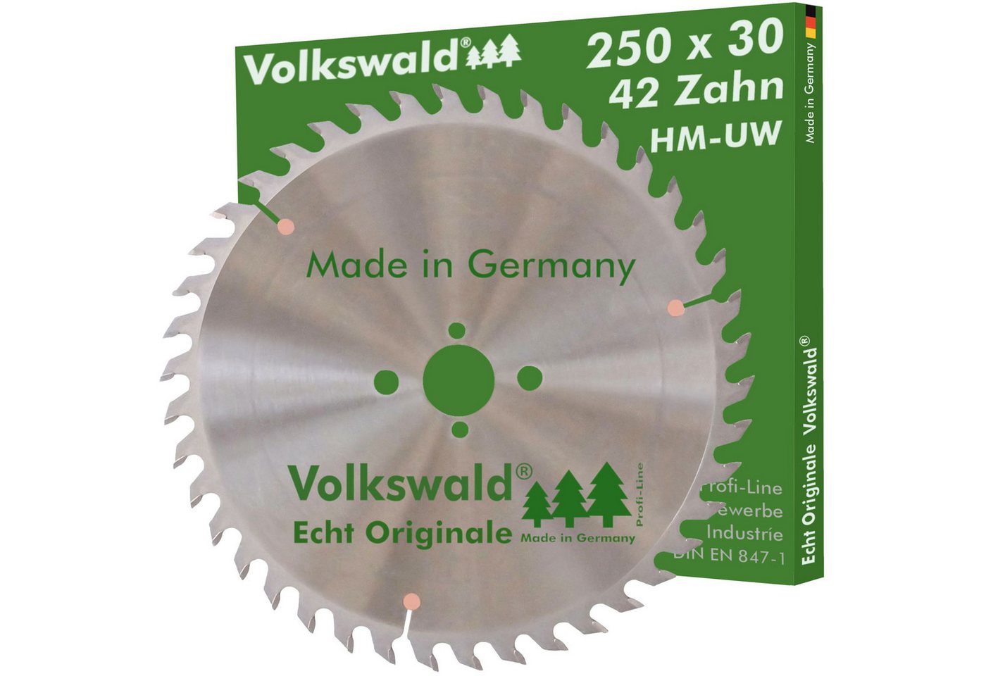 Volkswald Kreissägeblatt Volkswald ® HM-Sägeblatt UW 250 x 30 mm Z=42 Kreissägeblatt Hartmetall, Echt Originale Volkswald® Made in Germany von Volkswald