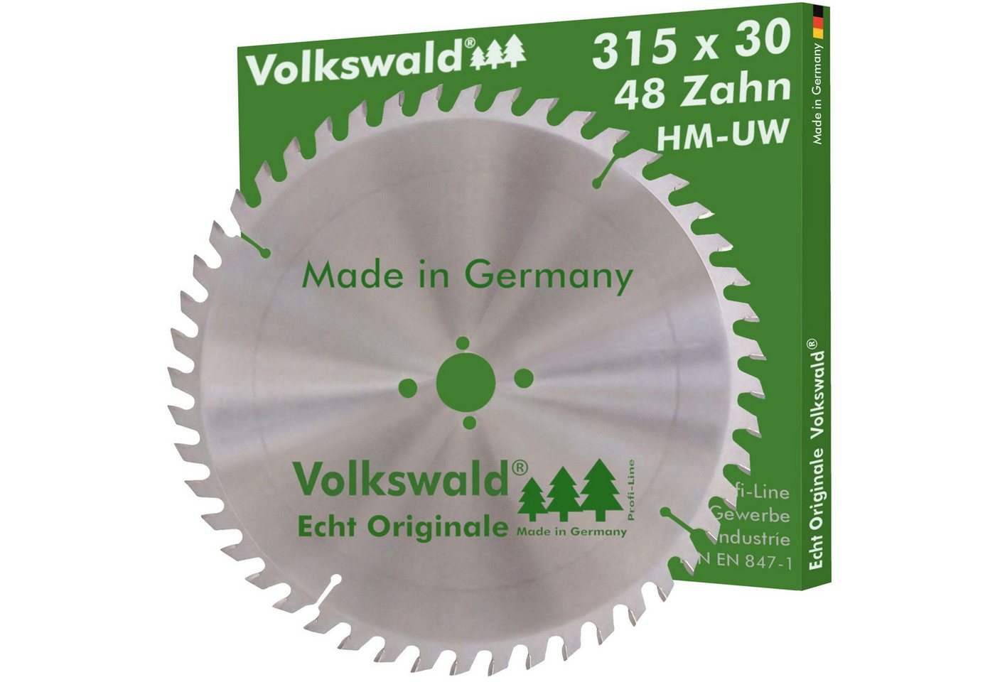 Volkswald Kreissägeblatt Volkswald ® HM-Sägeblatt UW 315x30mm Z=48 Kreissägeblatt Hartholz, Echt Originale Volkswald® Made in Germany von Volkswald