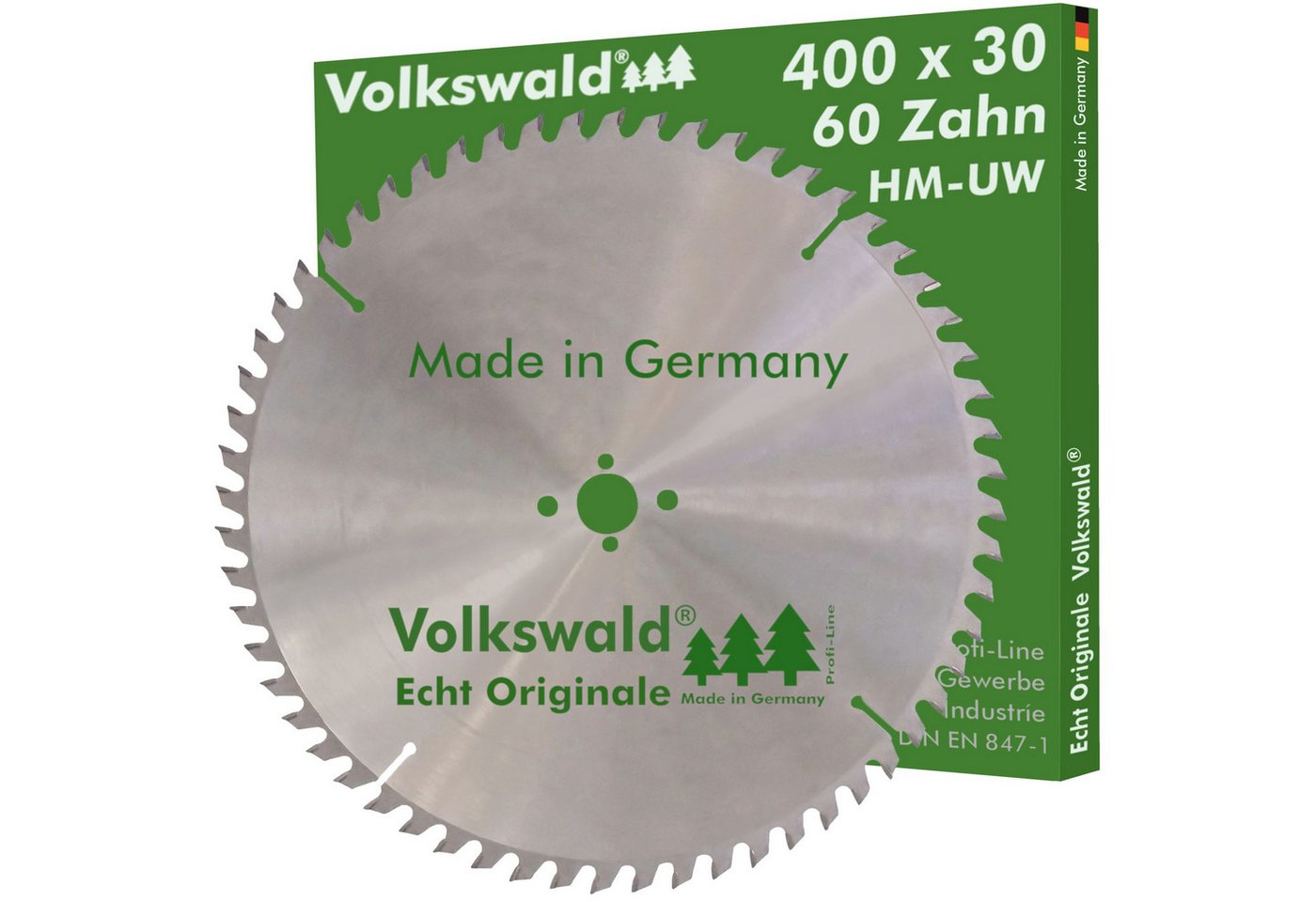 Volkswald Kreissägeblatt Volkswald ® HM-Sägeblatt UW 400x30mm Z=60 Hartholz Kreissägeblatt, Echt Originale Volkswald® Made in Germany von Volkswald