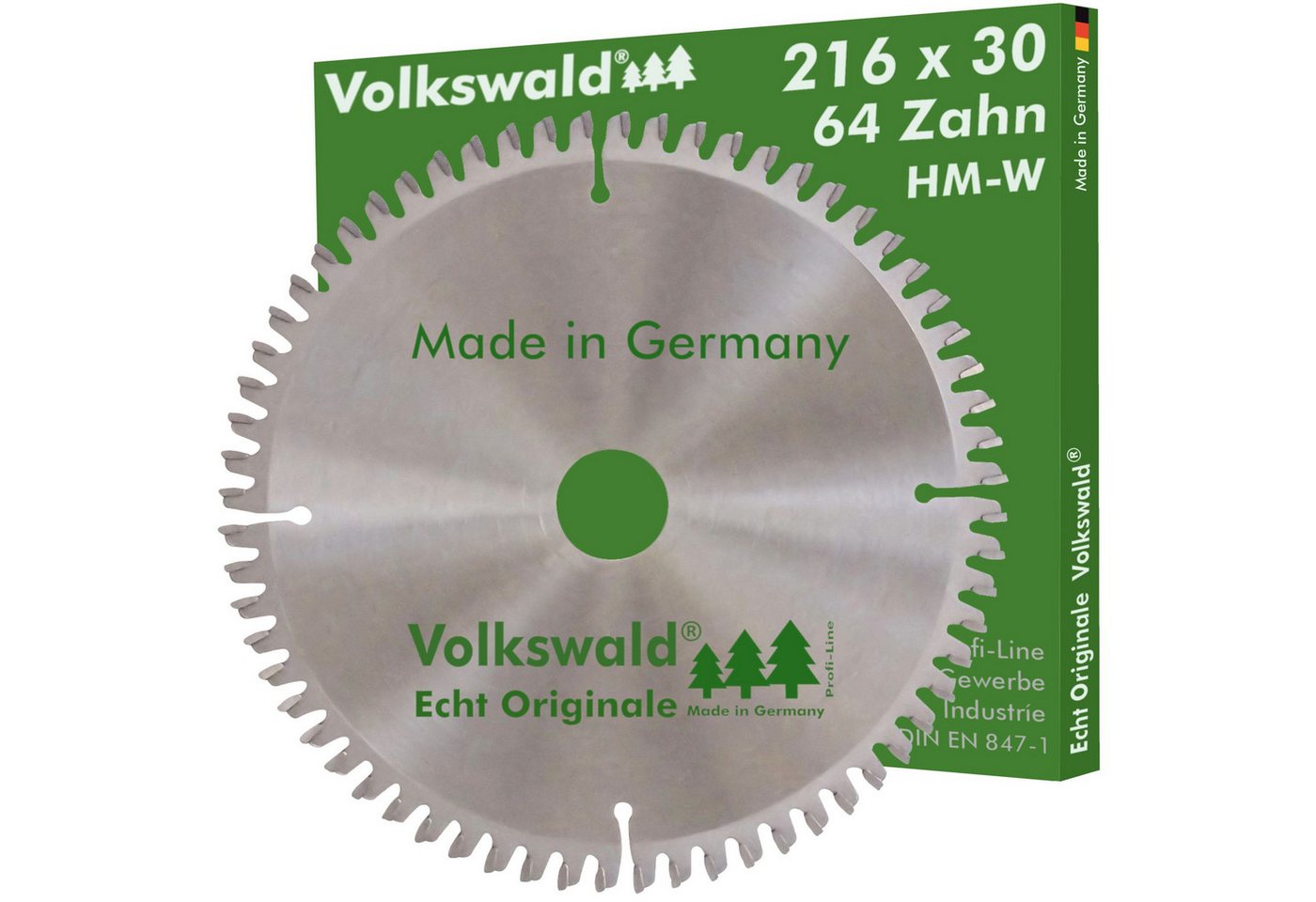 Volkswald Kreissägeblatt Volkswald ® HM-Sägeblatt W 216 x 30 mm Z= 64 Massivholz Kreissägeblatt, Echt Originale Volkswald® Made in Germany von Volkswald