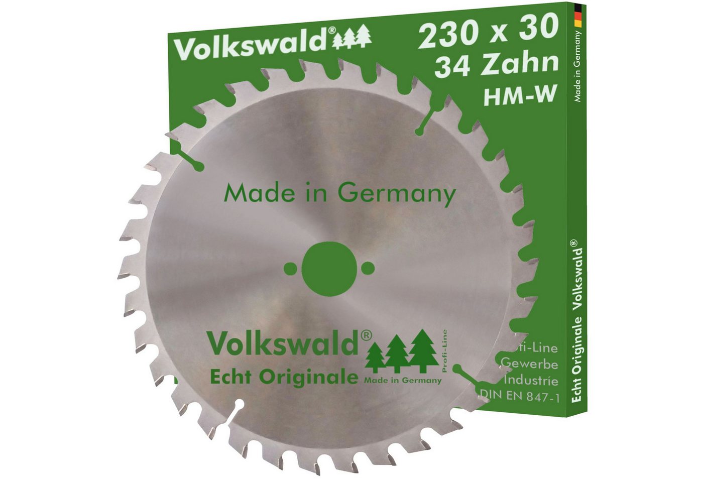 Volkswald Kreissägeblatt Volkswald ® HM-Sägeblatt W 230 x 30 mm Z=34 Massivholz Kreissägeblatt, Echt Originale Volkswald® Made in Germany von Volkswald