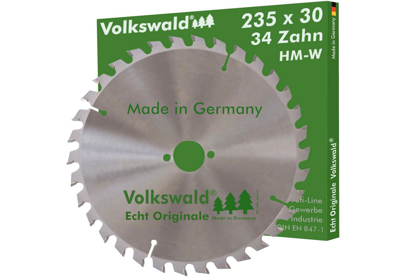 Volkswald Kreissägeblatt Volkswald ® HM-Sägeblatt W 235 x 30 mm Z=34 Acrylglas Kreissägeblatt, Echt Originale Volkswald® Made in Germany von Volkswald