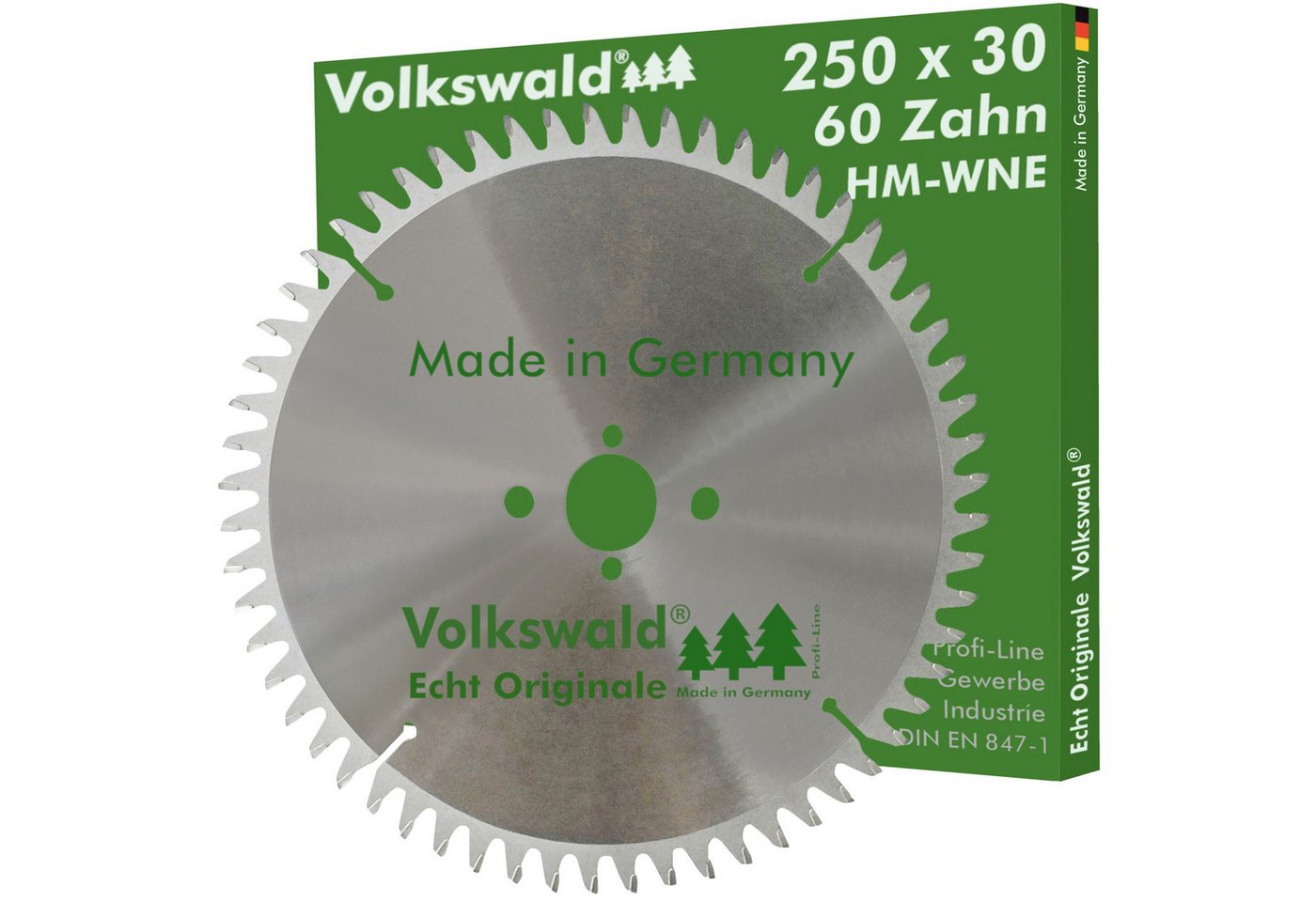 Volkswald Kreissägeblatt Volkswald ® HM-Sägeblatt W 250x30mm Z= 60 Acrylglas Kreissägeblatt, Echt Originale Volkswald® Made in Germany von Volkswald